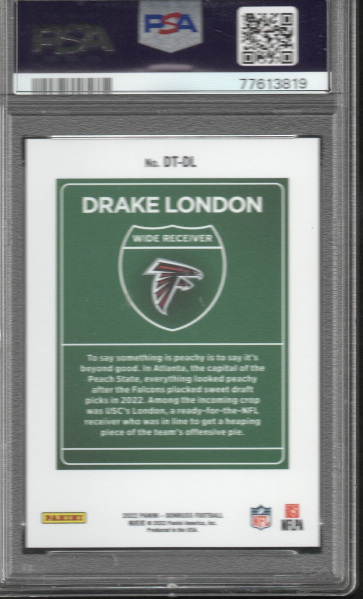 2022 Donruss Drake London Rookie Downtown PSA 10