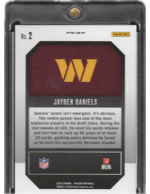 2024 Panini Prizm Emergent No Huddle Prizm #2 Jayden Daniels Rookie Rc