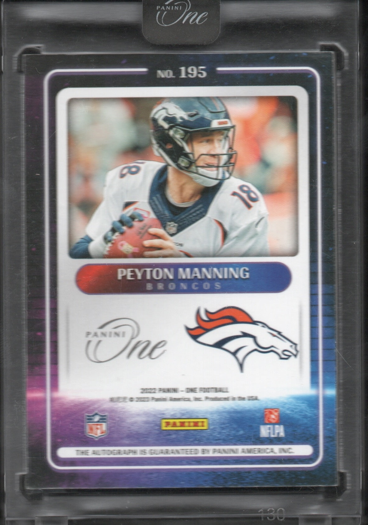 2022 Panini One Presenting Auto Peyton Manning 14/15